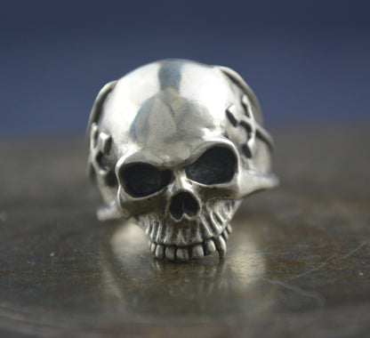 Anillo calavera personalizado, Reservado a B., Segundo pago