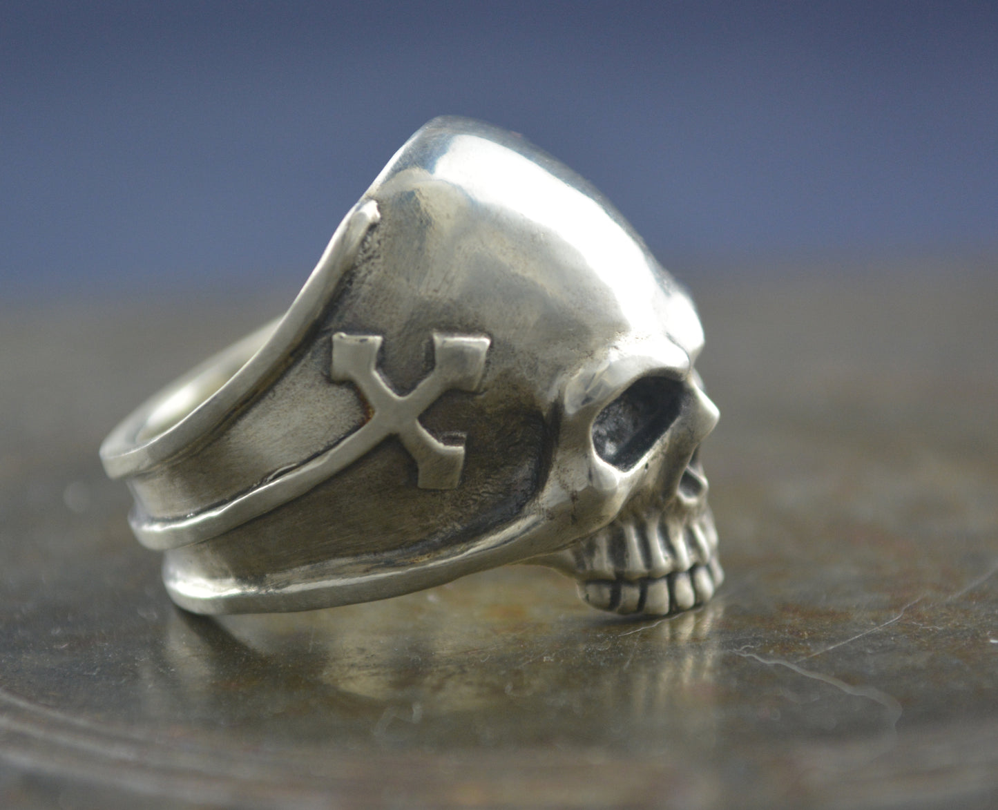 Anillo calavera personalizado, Reservado a B., Segundo pago