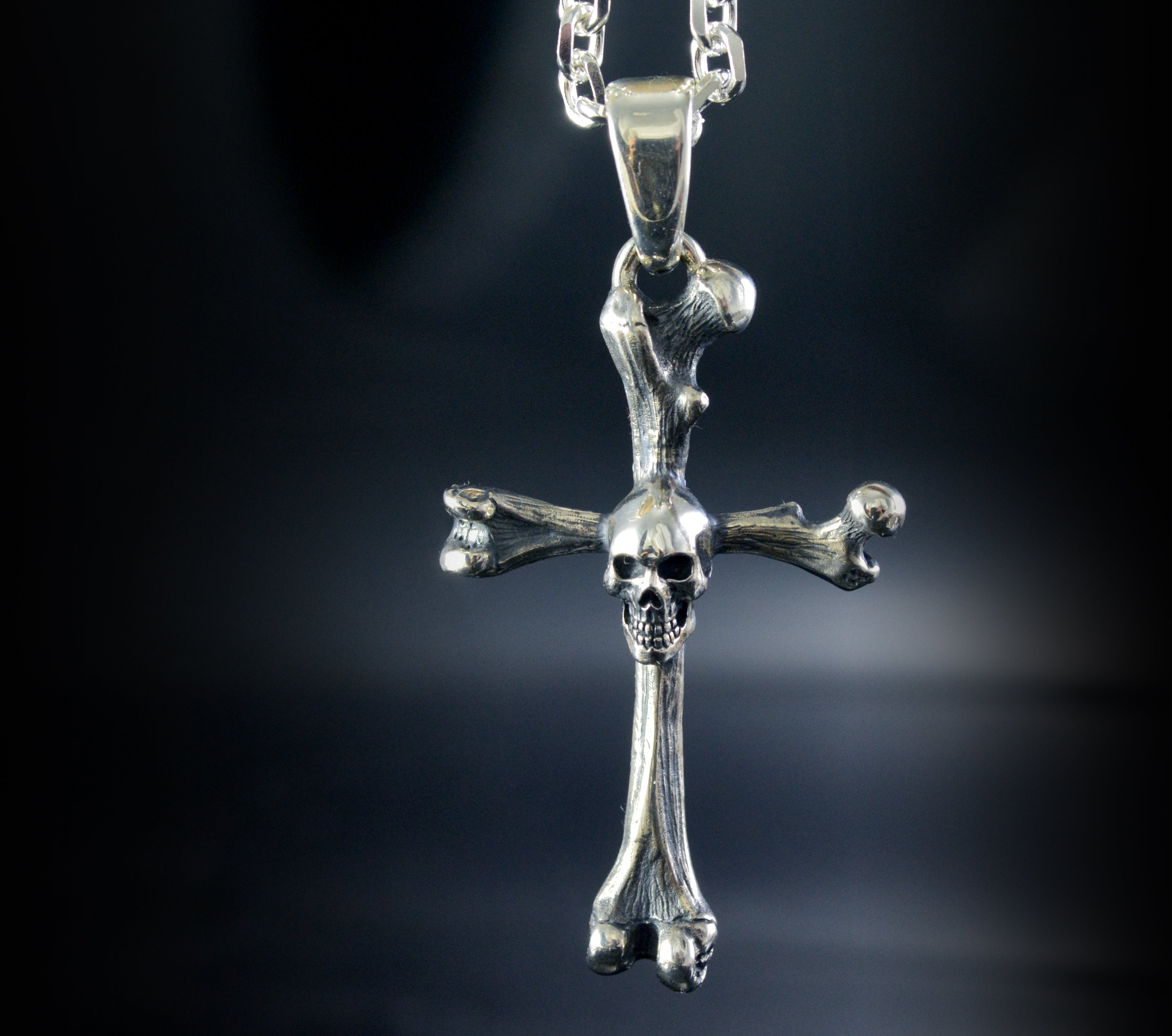 Cross/Skull/Memento Mori/925 Sterling Silver Pendant/Cross/Silver Skull Pendant/Biker Jewelry/Gothic Silver orders Charm/Men's/Women's won-017