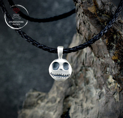 Jack Skellington silver pendant, Skull silver pendant, Gothic pendant, Nightmare after Christmas