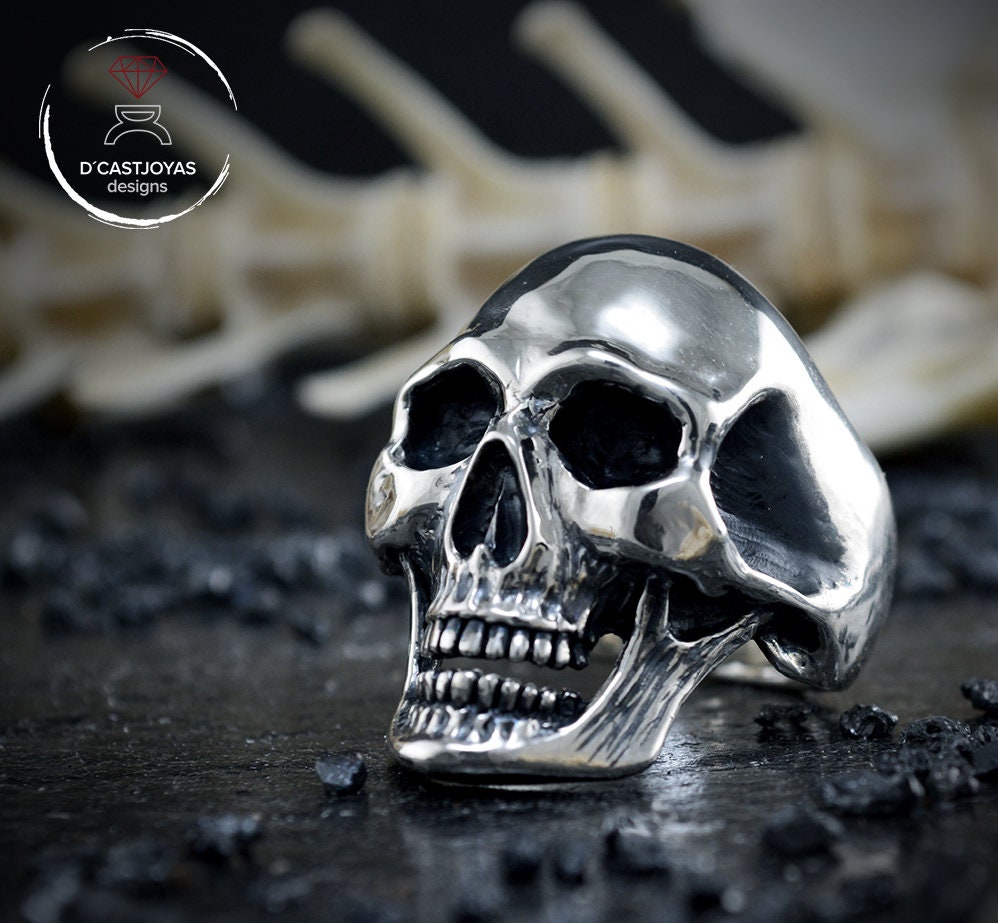 Anillo calavera plata sale