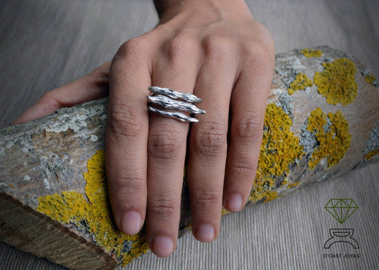 Silver tree branches ring, Tree silver ring, Nature jewelry, Artistic jewelry, Handmade ring, Unisex jewelry, Boho style