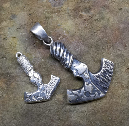 Pendientes de aro vikingos martillo de Thor en plata de ley - D´Cast