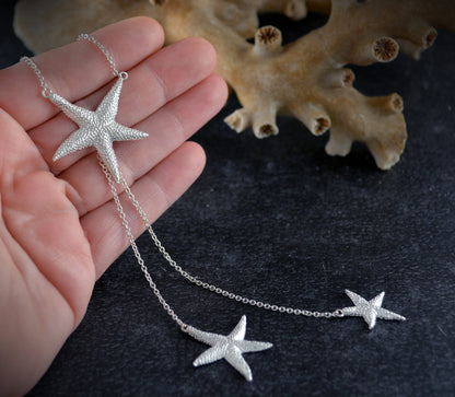 Sterling silver starfish choker