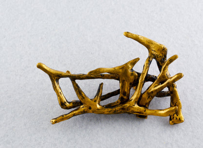 The Forest, Artistic bronze brooch, Contemporary jewelry, Handmade brooch