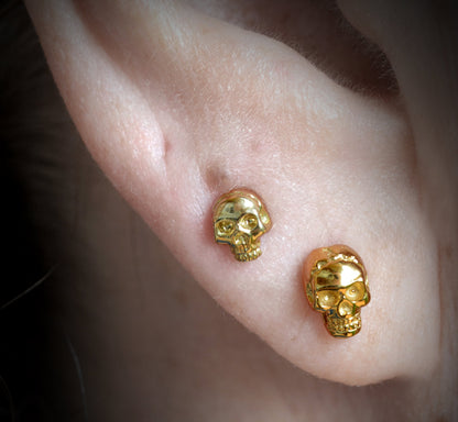 Piercing calavera diminuta en oro sólido de 14k y 18k - D´Cast