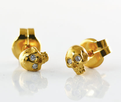 Piercing calavera diminuta en oro sólido de 14k y 18k - D´Cast