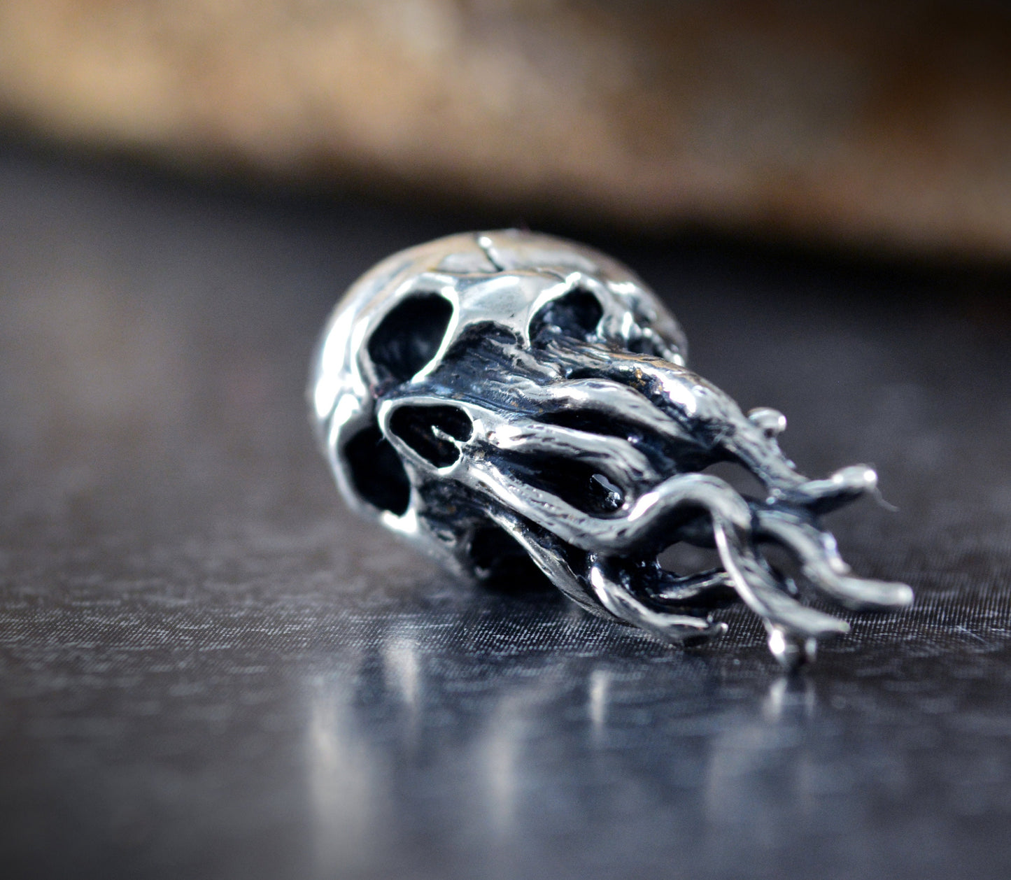 Anillo de barba de calavera con tentáculos, colgante de barba de Cthulhu - D´Cast