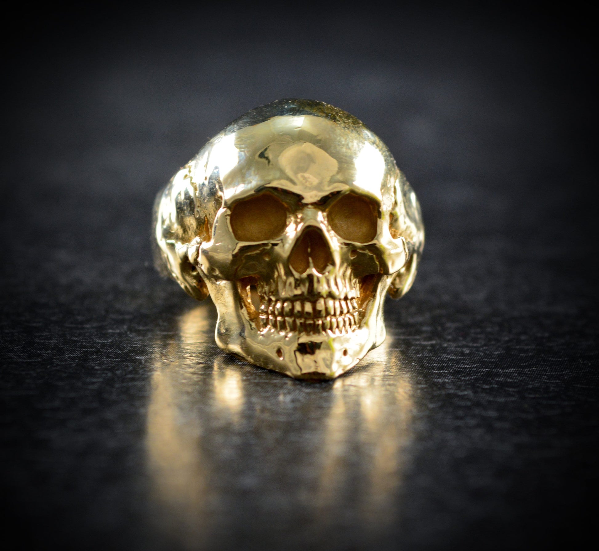 anillo calavera humana de oro,  anillo Calavera hecha amano en oro 10k, 14k o 18k, Anillo memento mori - D´Cast