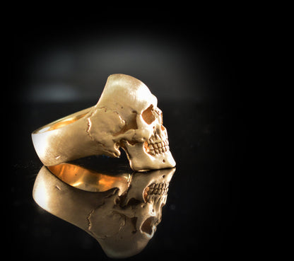 anillo calavera humana de oro,  anillo Calavera hecha amano en oro 10k, 14k o 18k, Anillo memento mori - D´Cast