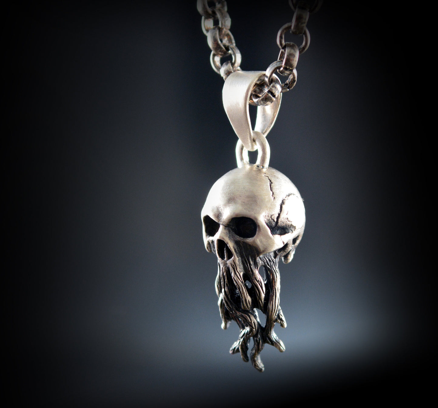 Colgante Cthulhu, Colgante plata calavera con tentáculos - D´Cast